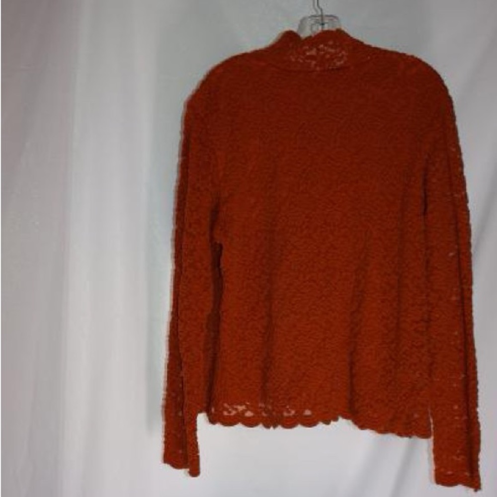 Coldwater Creek Rust Lace Blouse